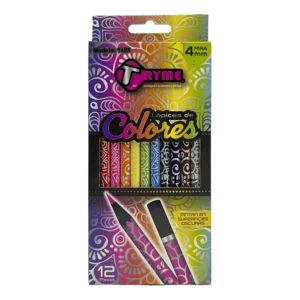 Lápices de Color Tryme 12 piezas Superficies Oscuras