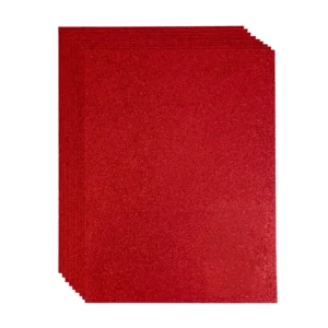 Foamy Carta Diamantado 10 piezas Rojo